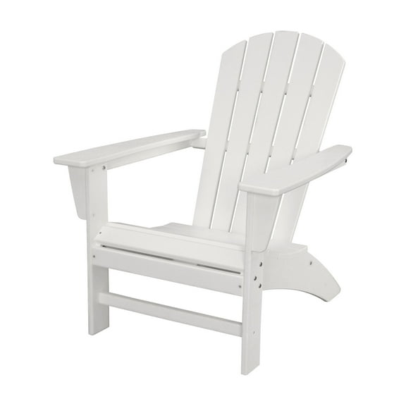 POLYWOOD Nautical Outdoor Adirondack Chair in White