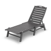 POLYWOOD Nautical Recycled Plastic Armless Chaise