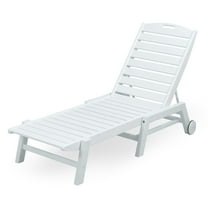 POLYWOOD Nautical Stackable Wheeled Chaise