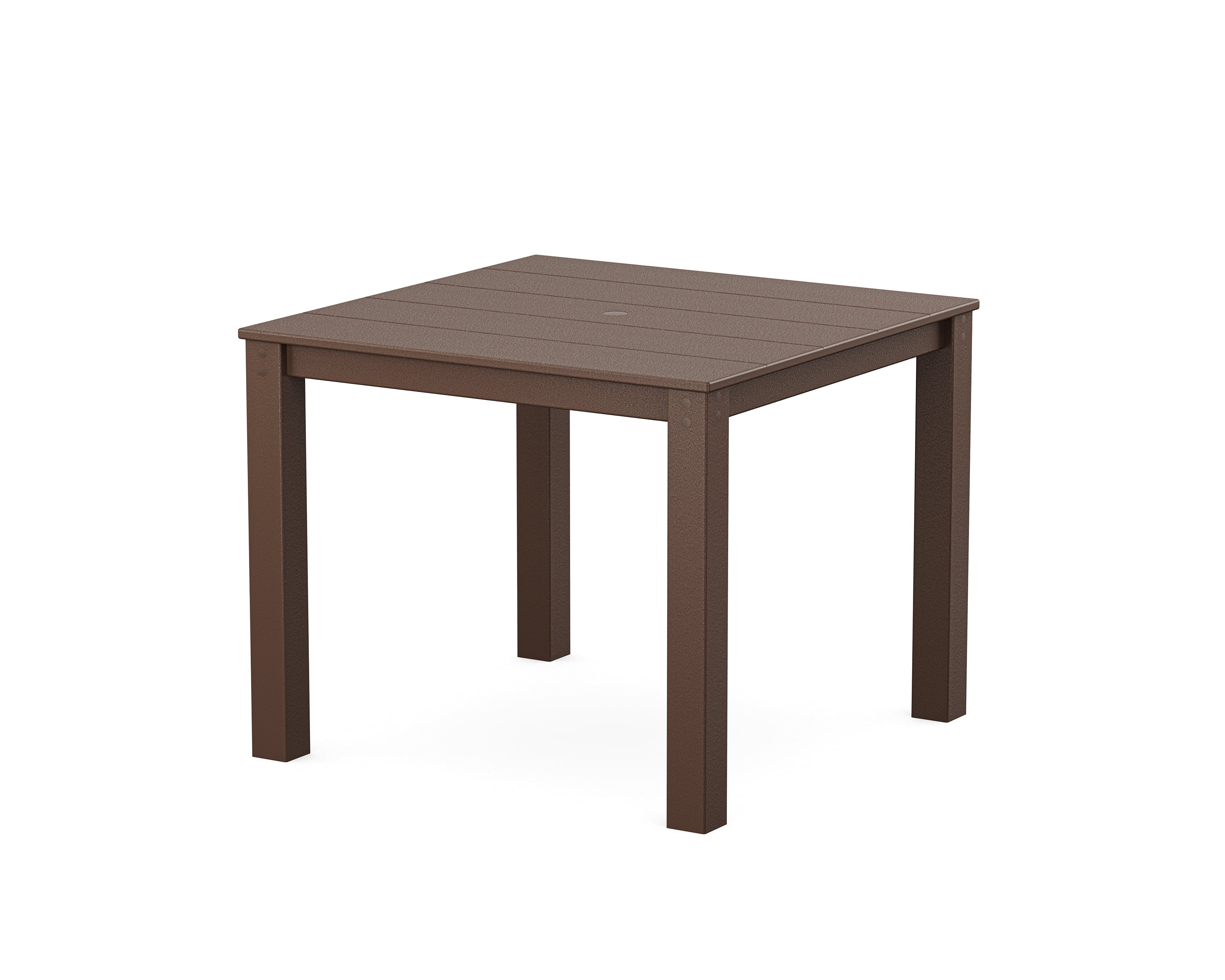 Mahogany Square Plastic and Acrylic Dining Table, 38"