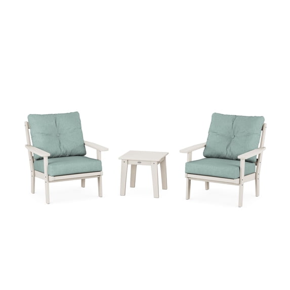 POLYWOOD® Prairie 3-Piece Deep Seating Set in Sand / Glacier Spa
