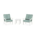 thumbnail image 1 of POLYWOOD® Prairie 3-Piece Deep Seating Set in White / Glacier Spa, 1 of 1