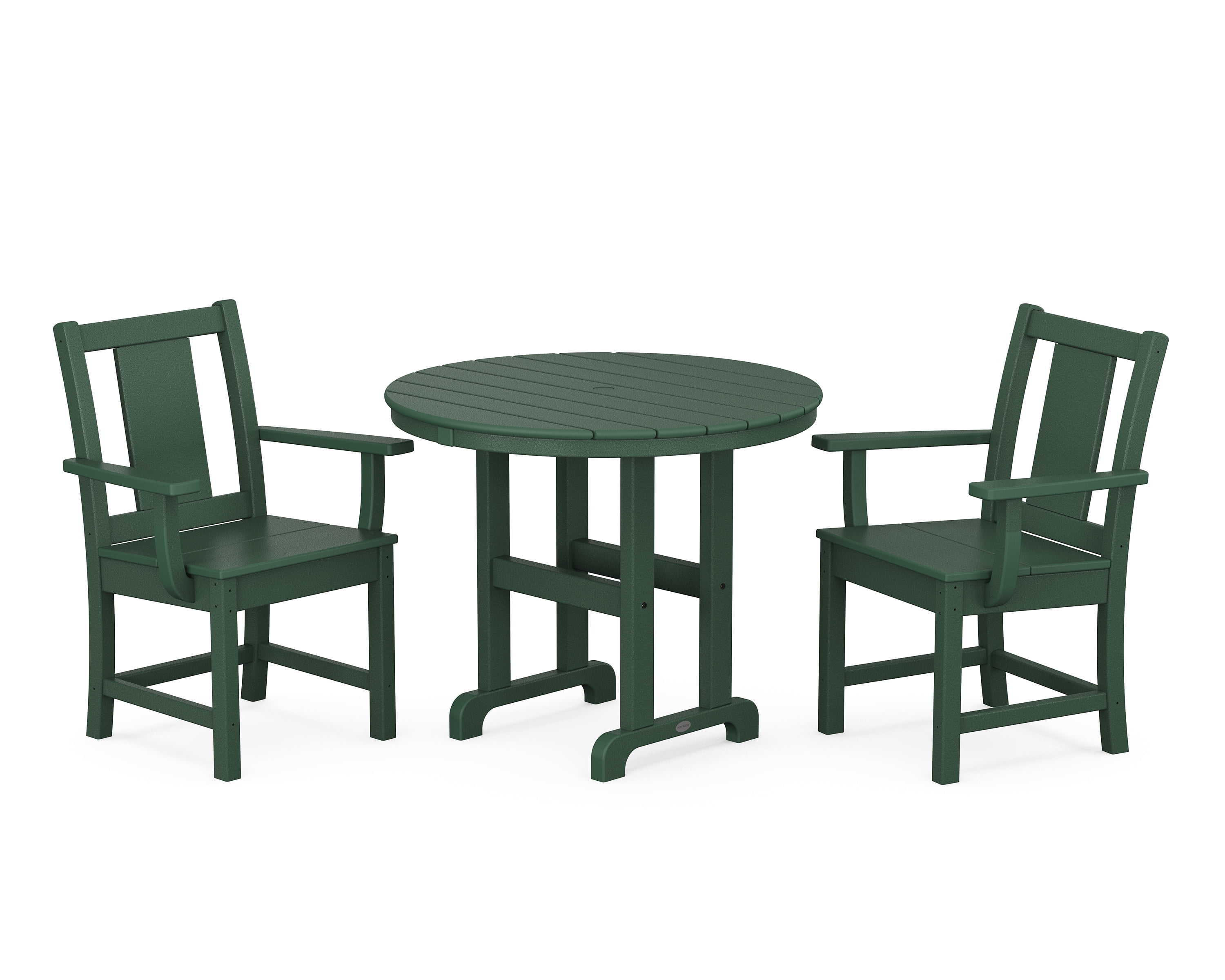 POLYWOOD Prairie 3-Piece Farmhouse Dining Set in Green