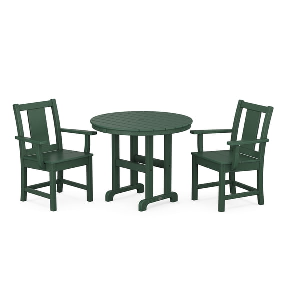 POLYWOOD® Prairie 3-Piece Farmhouse Dining Set in Green