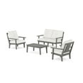 thumbnail image 1 of POLYWOOD® Prairie 4-Piece Deep Seating Set with Loveseat in Slate Grey / Natural Linen, 1 of 1