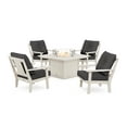 thumbnail image 1 of POLYWOOD® Prairie 5-Piece Deep Seating Set with Fire Pit Table in Sand / Ash Charcoal, 1 of 1