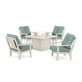 thumbnail image 1 of POLYWOOD® Prairie 5-Piece Deep Seating Set with Fire Pit Table in Sand / Glacier Spa, 1 of 1