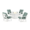 thumbnail image 1 of POLYWOOD® Prairie 5-Piece Deep Seating Set with Fire Pit Table in White / Glacier Spa, 1 of 1