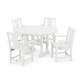 thumbnail image 1 of POLYWOOD® Prairie 5-Piece Round Farmhouse Dining Set in White, 1 of 1
