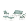 thumbnail image 1 of POLYWOOD® Prairie 6-Piece Lounge Sofa Set in White / Glacier Spa, 1 of 1