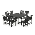 thumbnail image 1 of POLYWOOD® Prairie 9-Piece Square Farmhouse Dining Set with Trestle Legs in Black, 1 of 1