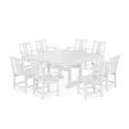 thumbnail image 1 of POLYWOOD Prairie 9-Piece Square Farmhouse Dining Set with Trestle Legs in White, 1 of 1
