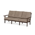 thumbnail image 1 of POLYWOOD Prairie Deep Seating Sofa in Mahogany / Spiced Burlap, 1 of 1