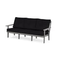 thumbnail image 1 of POLYWOOD Prairie Deep Seating Sofa in Slate Grey / Midnight Linen, 1 of 1