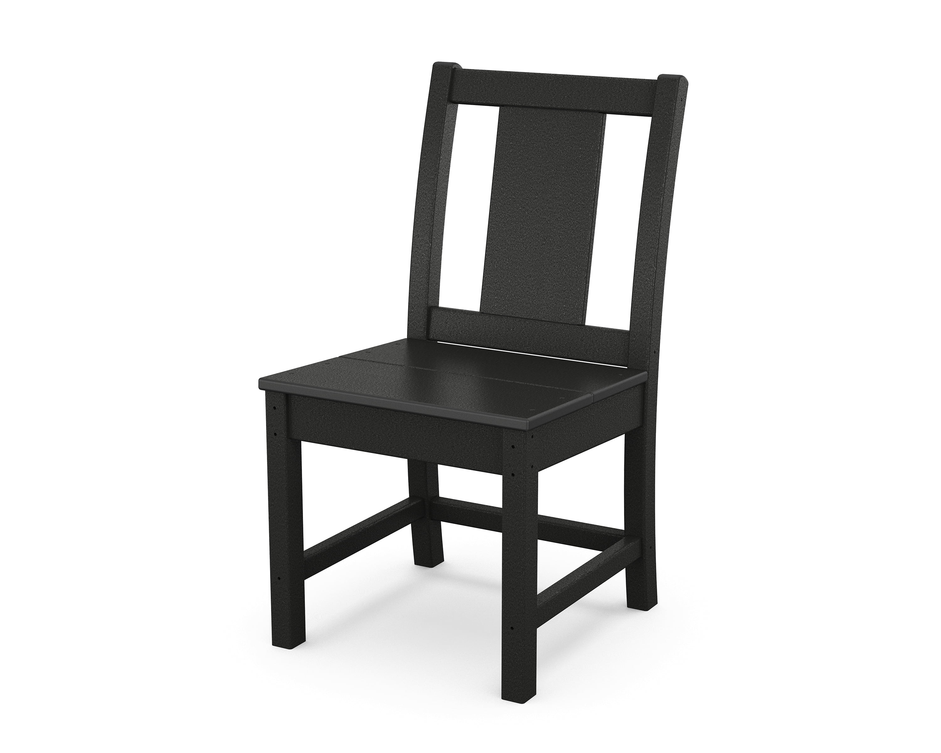 Prairie Black Plastic Frame Slat Back Dining Side Chair