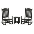 thumbnail image 1 of POLYWOOD Presidential Rocker 3-Piece Set in Black, 1 of 4