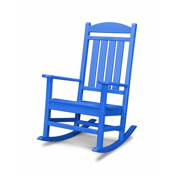 POLYWOOD Presidential Rocking Chair in Pacific Blue