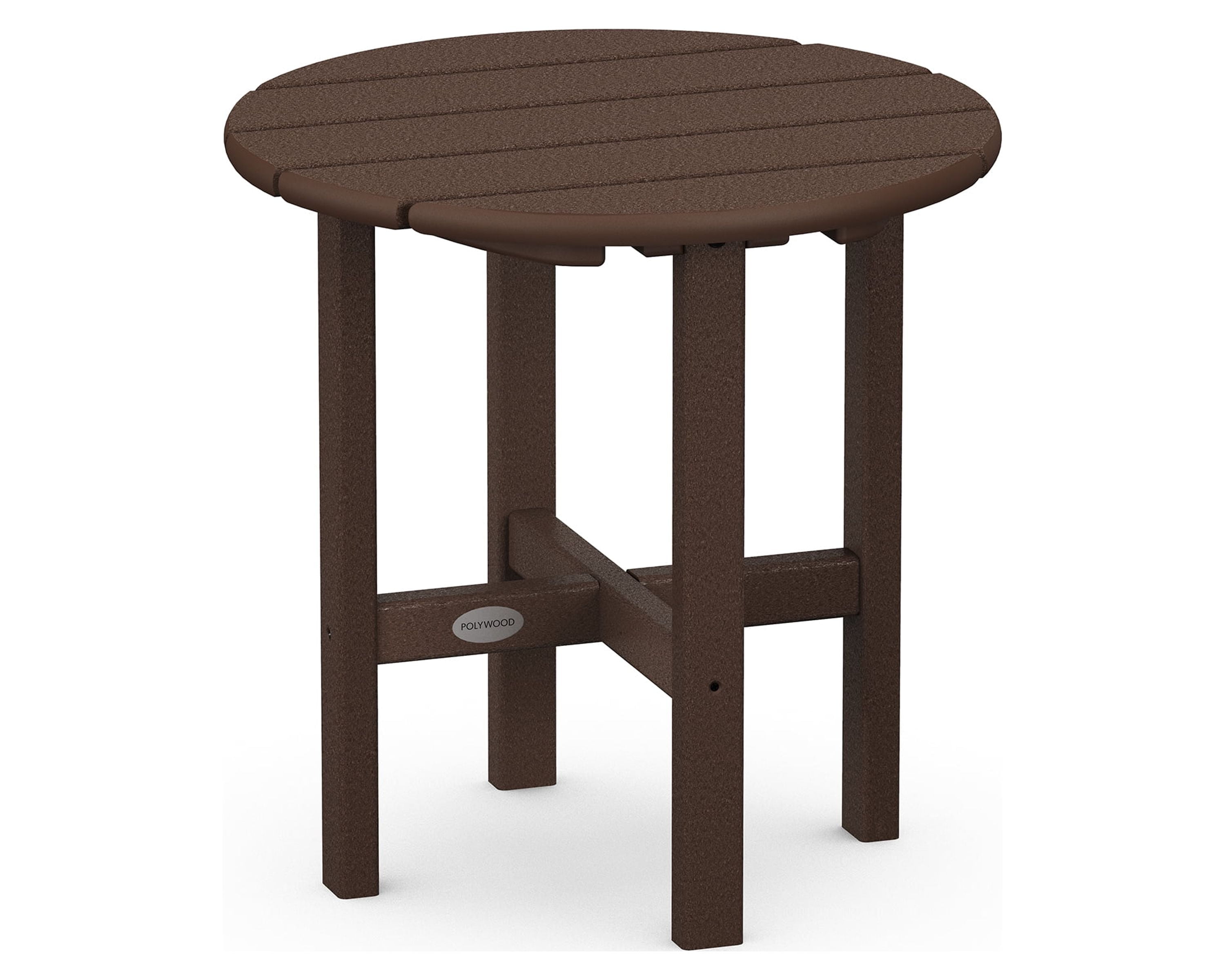 Mahogany 18" Round Outdoor Side Table