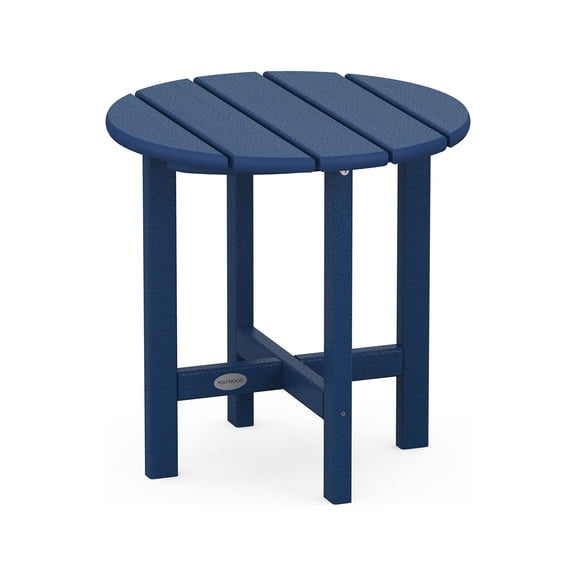 POLYWOOD Round 18" Side Table in Navy