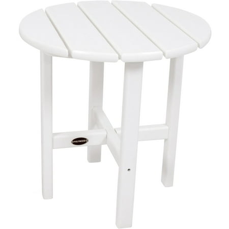 POLYWOOD Round 18" Side Table in White