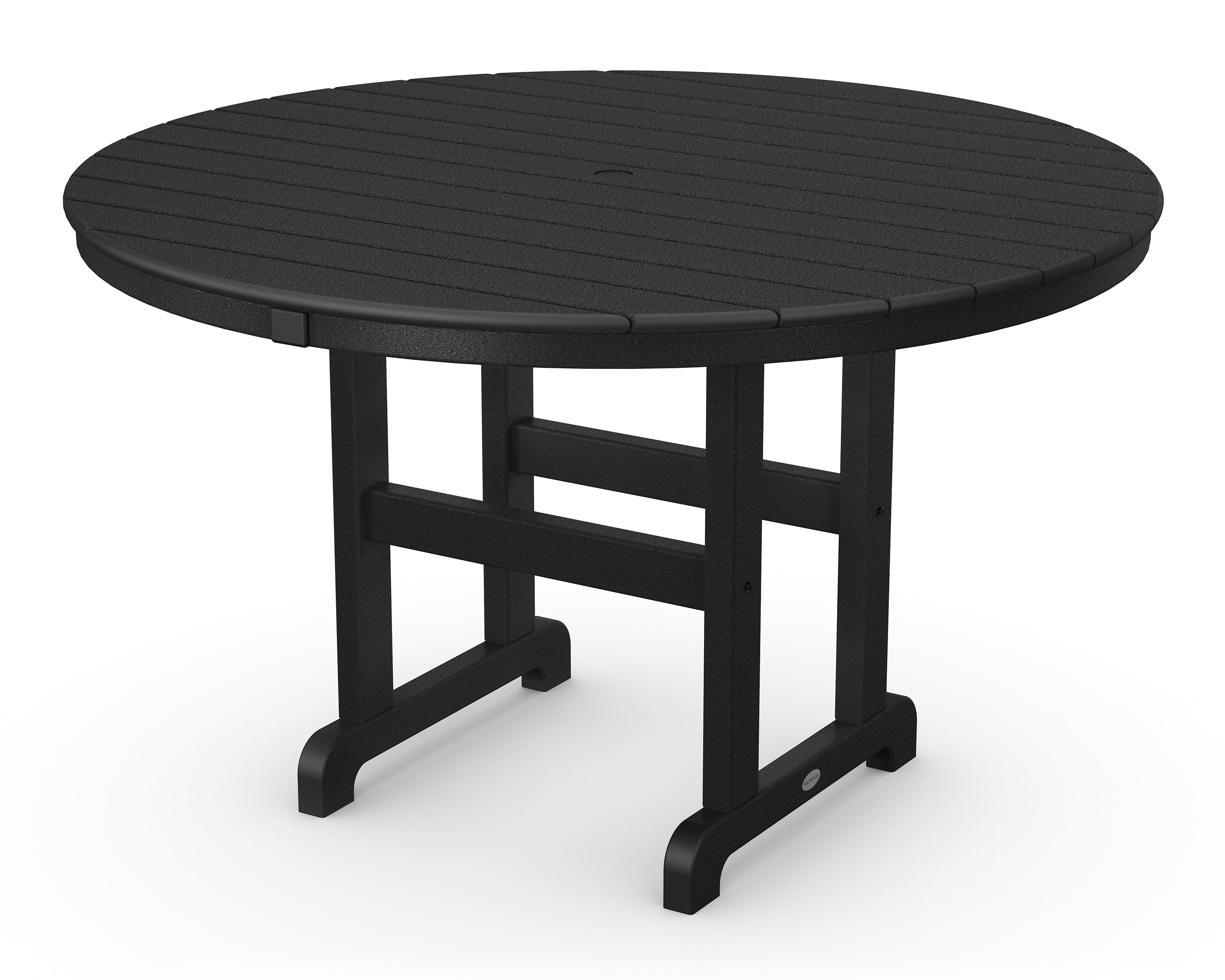 Eco-Friendly POLYWOOD 48" Round Dining Table in Black