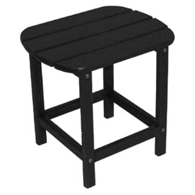 South Beach 18" Black Recycled Plastic Outdoor Side Table
