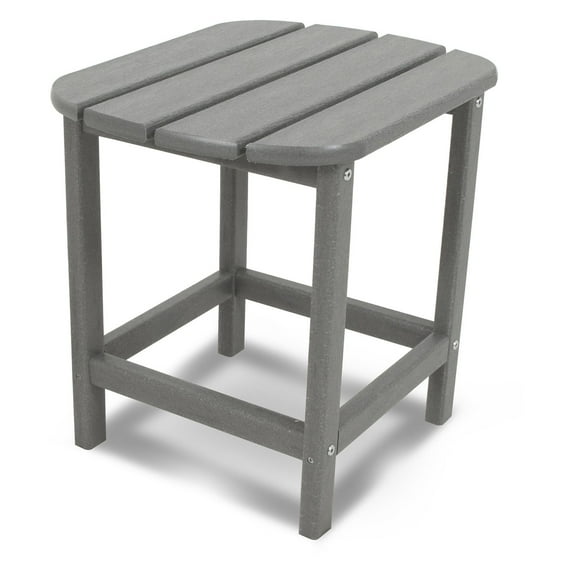 POLYWOOD South Beach 18" Side Table in Slate Grey