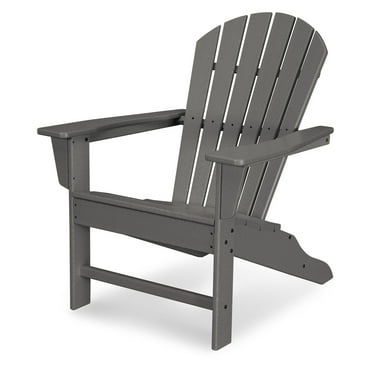 POLYWOOD South Beach Outdoor Adirondack in Slate Grey