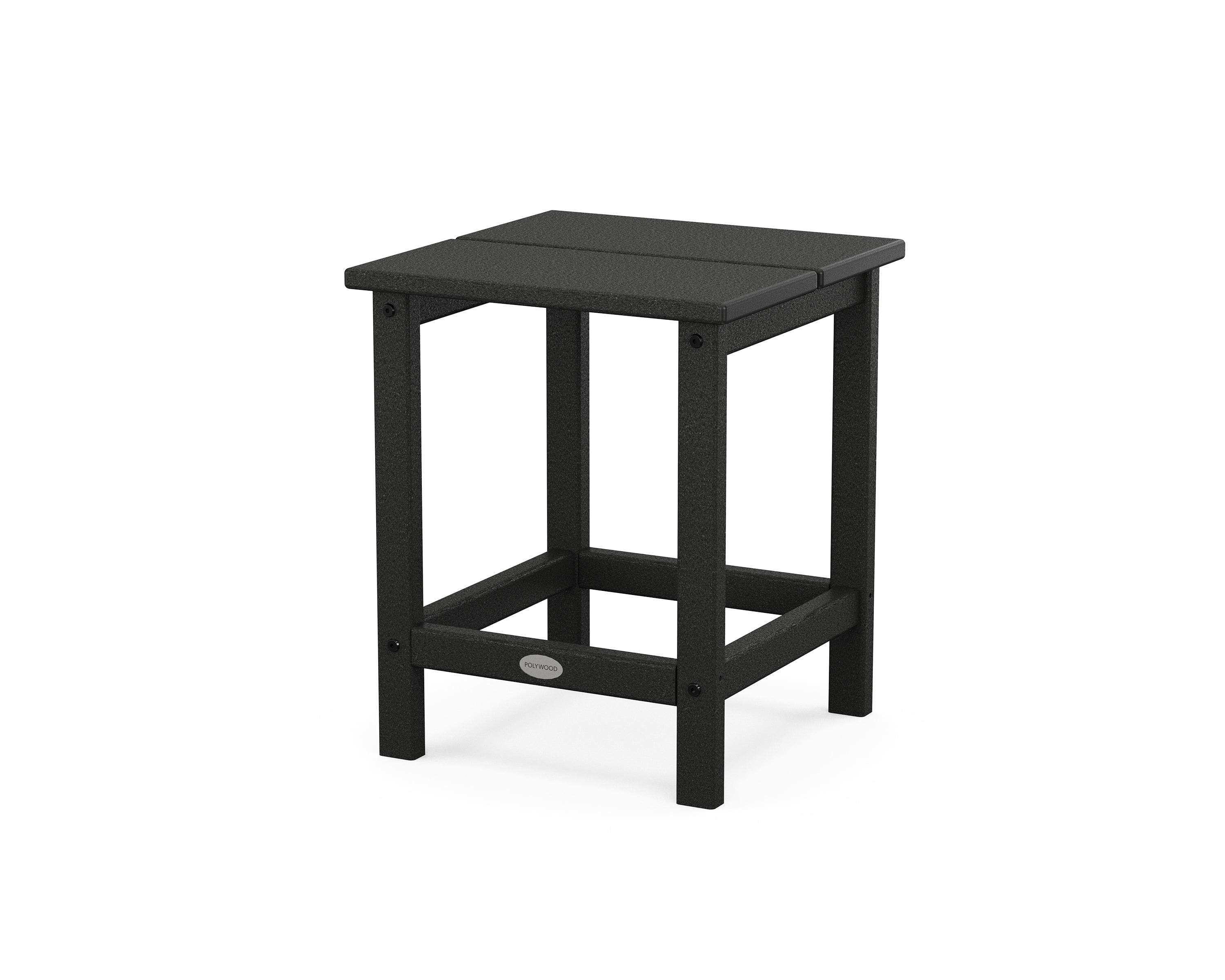 Black High-Density Polyethylene Square Outdoor Side Table