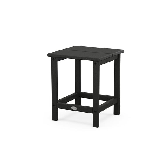 POLYWOOD Studio Outdoor Modern Adirondacks and Rockers High-density Polyethylene Side Table, Black