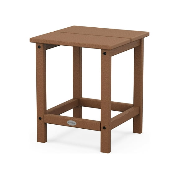 POLYWOOD Studio Square Side Table in Teak
