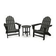 thumbnail image 1 of POLYWOOD Vineyard 3-Piece Adirondack Set in Black, 1 of 5