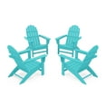 thumbnail image 1 of POLYWOOD Vineyard 4-Piece Adirondack Conversation Set in Aruba, 1 of 1