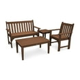 thumbnail image 1 of POLYWOOD Vineyard 4-Piece Bench Seating Set in Teak, 1 of 1