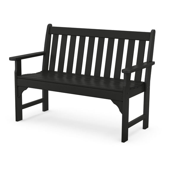 POLYWOOD Vineyard 48" Bench in Black