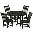 thumbnail image 1 of POLYWOOD Vineyard 5 Piece Classic Outdoor Dining Table Set, Black, 1 of 1