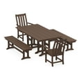 thumbnail image 1 of POLYWOOD Vineyard 5-Piece Farmhouse Dining Set with Benches in Mahogany, 1 of 1