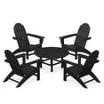 thumbnail image 1 of POLYWOOD Vineyard 5-Piece Outdoor Adirondack Chair Conversation Set in Black, 1 of 1