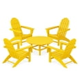 thumbnail image 1 of POLYWOOD Vineyard 5-Piece Outdoor Adirondack Chair Conversation Set in Lemon, 1 of 1