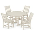 thumbnail image 1 of POLYWOOD Vineyard 5-Piece Round Arm Chair Dining Set in Sand, 1 of 1