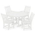 thumbnail image 1 of POLYWOOD 5-Piece Classic High-density Polyethylene Dining Furniture Sets White, 1 of 1