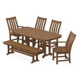 thumbnail image 1 of POLYWOOD Vineyard 6-Piece Dining Set with Bench in Teak, 1 of 1