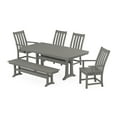 thumbnail image 1 of POLYWOOD Vineyard 6-Piece Dining Set with Trestle Legs in Slate Grey, 1 of 1