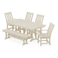 thumbnail image 1 of POLYWOOD Vineyard 6-Piece Farmhouse Dining Set with Bench in Sand, 1 of 1