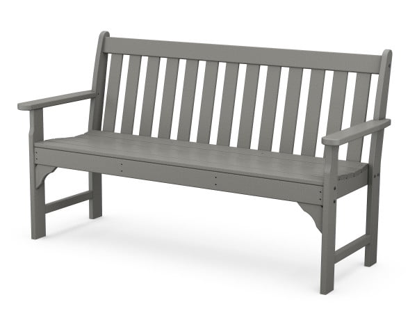 Slate Gray 60" Recycled Plastic Outdoor Bench