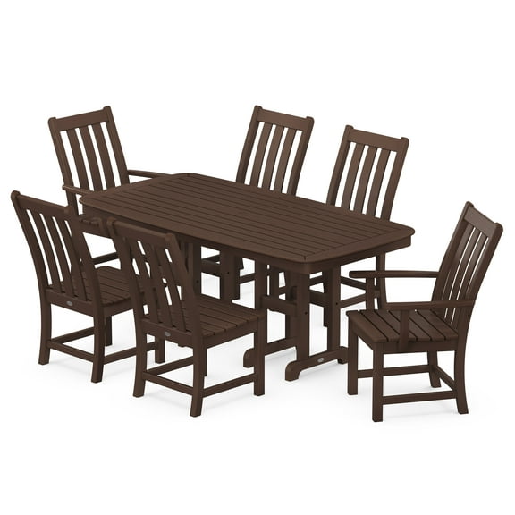 POLYWOOD Vineyard 7-Piece Dining Set in Mahogany