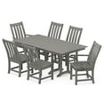 thumbnail image 1 of POLYWOOD Vineyard 7-Piece Farmhouse Plastic Dining Set, Slate Gray, 1 of 1