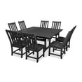 thumbnail image 1 of POLYWOOD Vineyard 9-Piece Farmhouse Trestle Dining Set in Black, 1 of 1