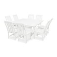 thumbnail image 1 of POLYWOOD Vineyard 9-Piece Farmhouse Trestle Dining Set in White, 1 of 1