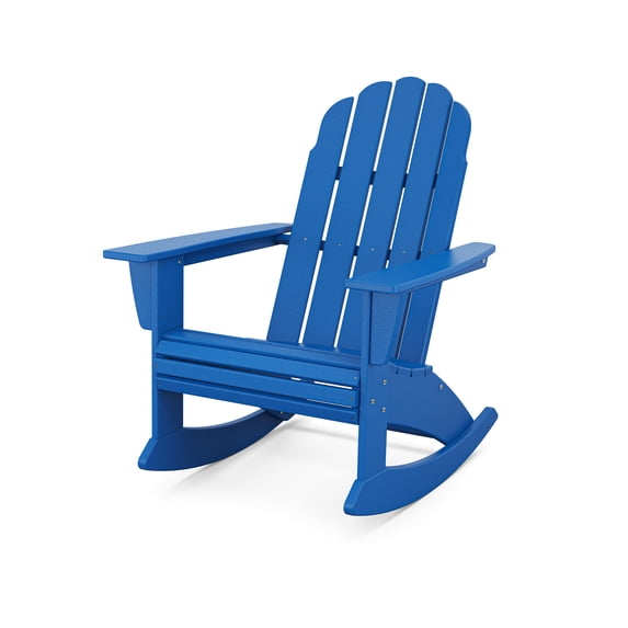 POLYWOOD Vineyard Curveback Adirondack Rocking Chair in Pacific Blue